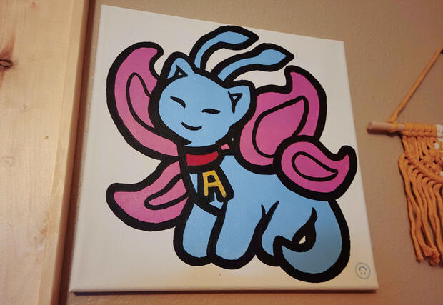 Faerie Aisha acrylic painting